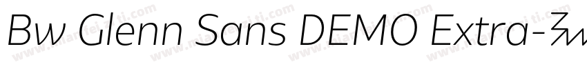 Bw Glenn Sans DEMO Extra字体转换